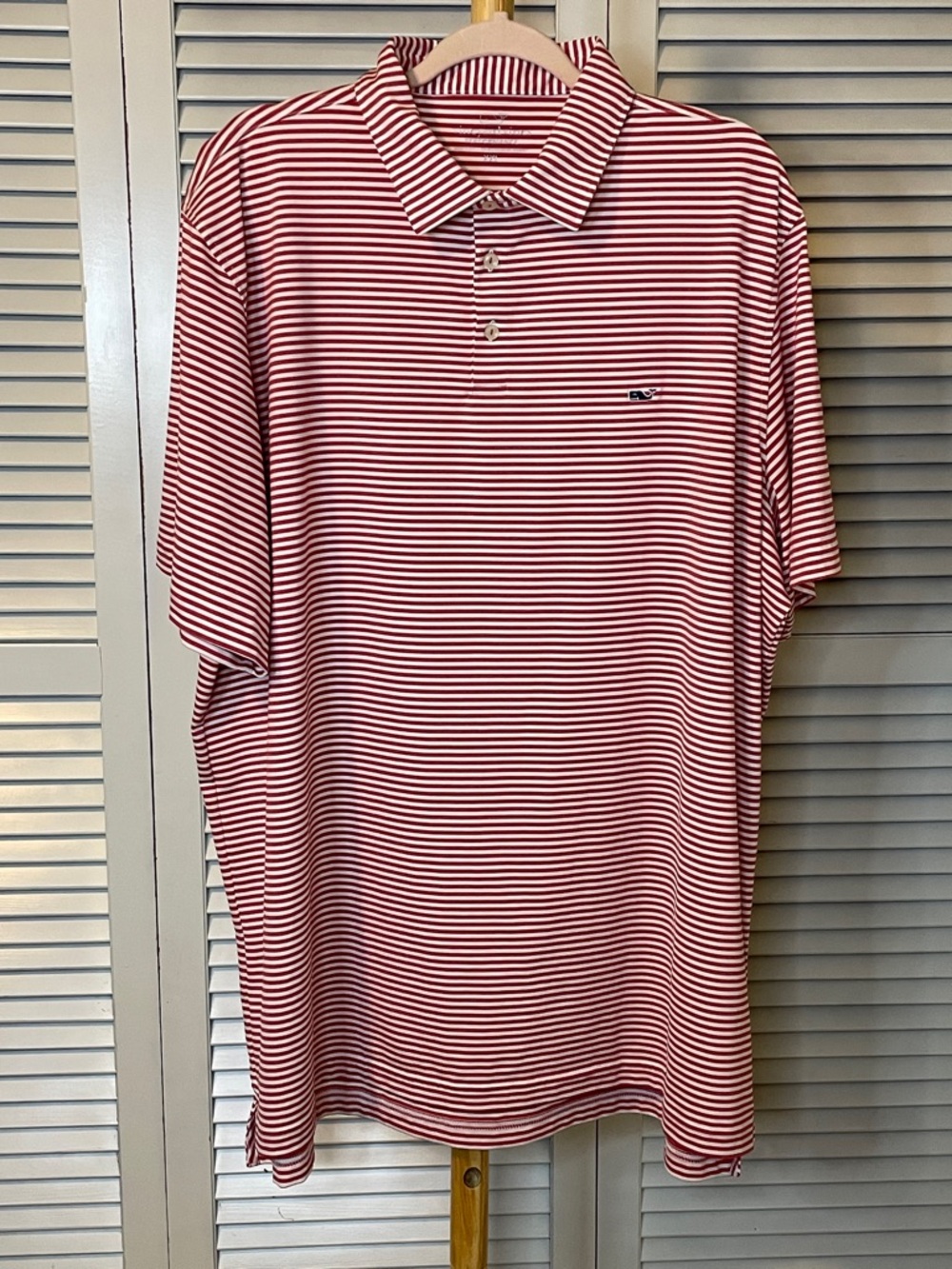EUC - Vineyard Vines Red & White Striped Polo - Sz 2XL